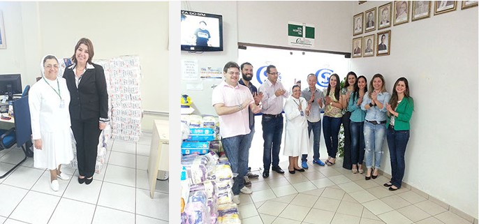A Santa Casa recebeu no mês de Agosto doações de fraldas geriátricas